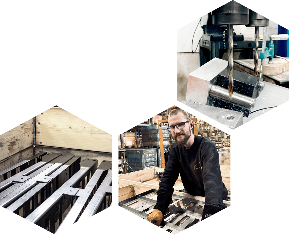 Hexagon bg Versktad undersida